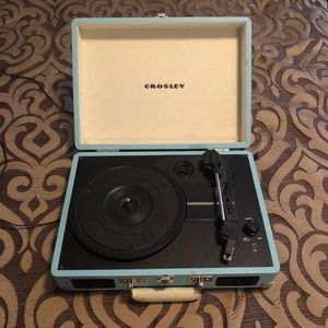 Sky blue Crosley record player